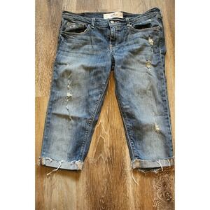 Hollister Crop Jeans 28 Stretch Distressed‎
